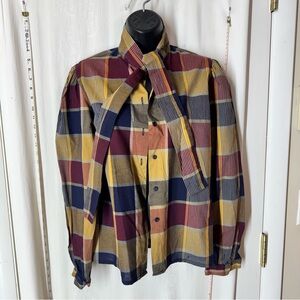 Vintage St. Michael Plaid Women's Blouse